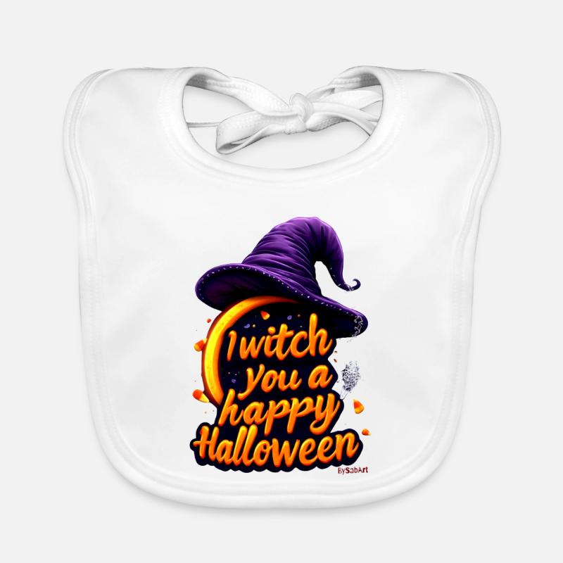 " Ich hexe dir ein frohes Halloween " Baby Bio-Lätzchen