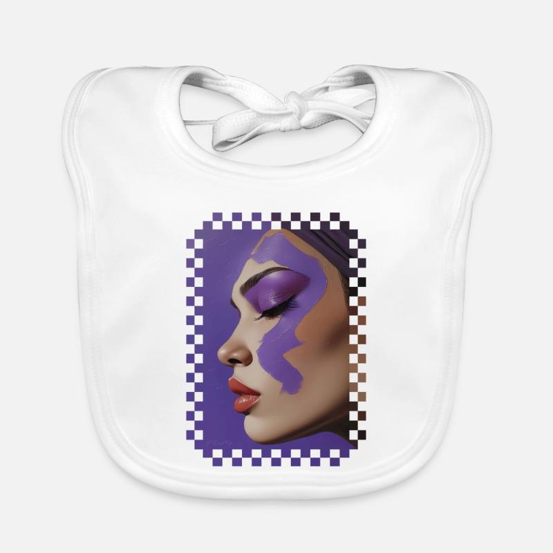 Reflets de Violette – huile sur toile Bavoir bio Bébé