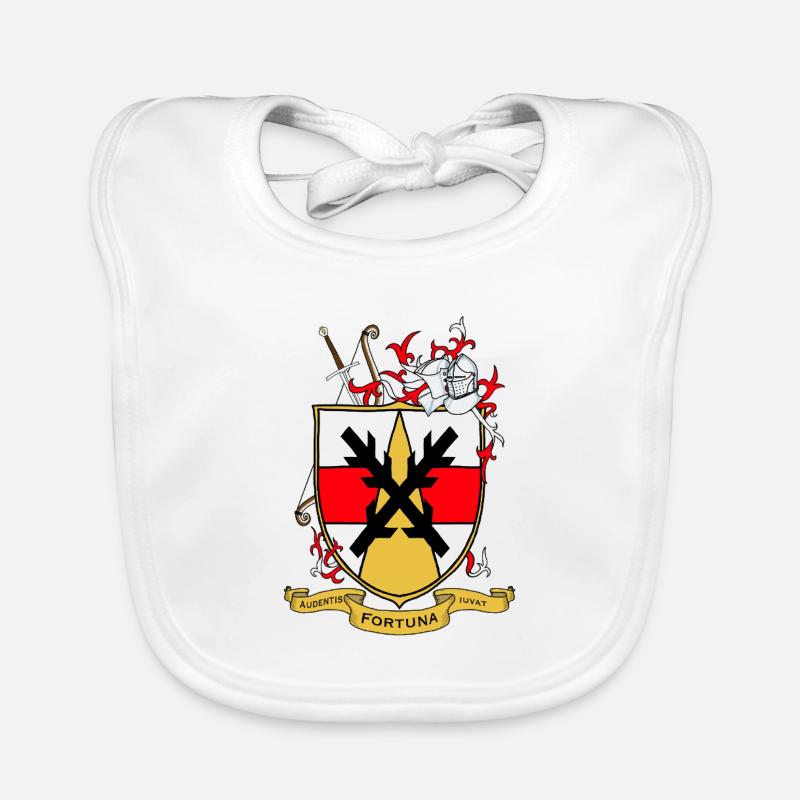 Fortuna Wappen Schild mit Helm Baby Bio-Lätzchen