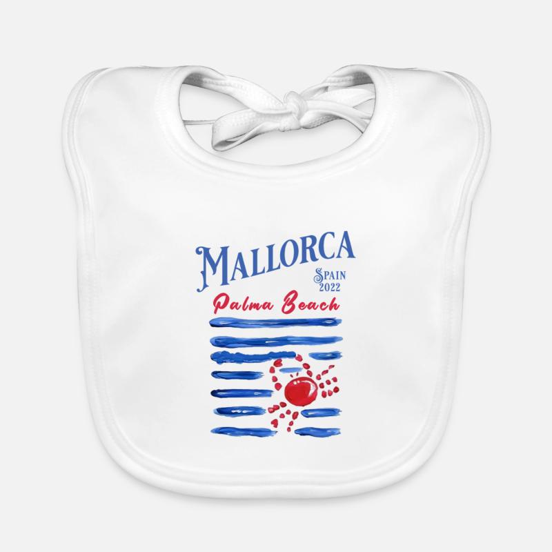 Mallorca 2022 Palma Beach Crabe Bavoir bio Bébé