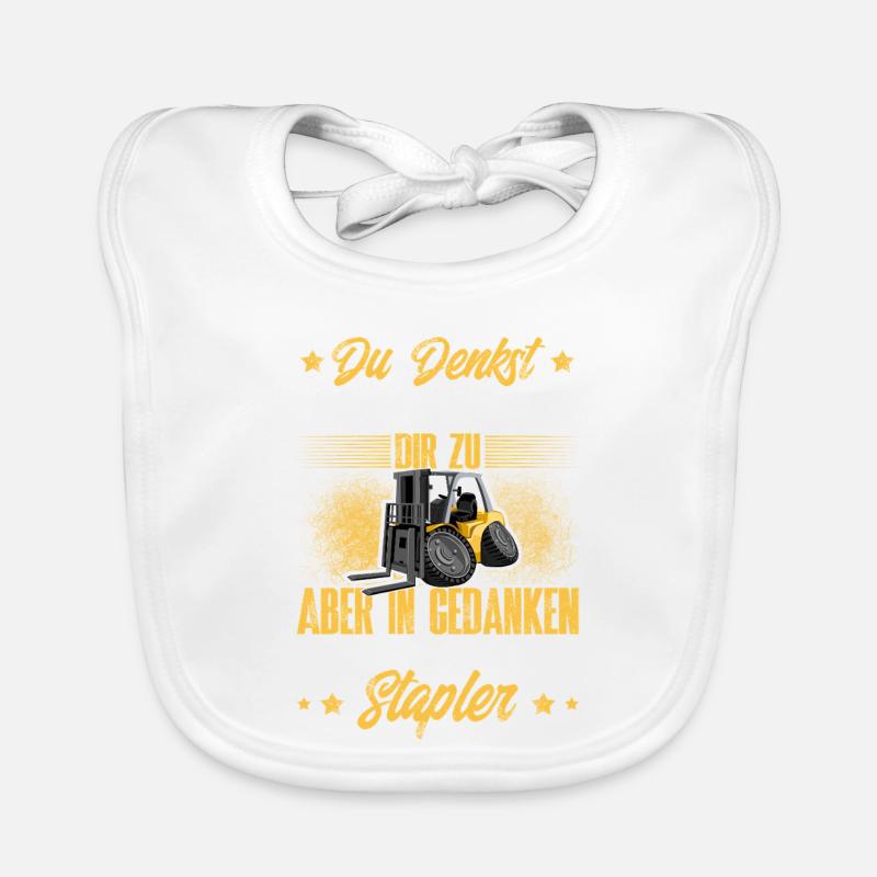 Gabelstapler Staplerfahrer Baby Bio-Lätzchen