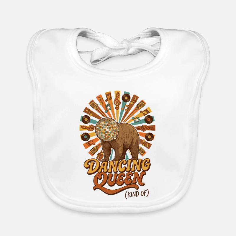 Dancing Queen Disco Bär Baby Bio-Lätzchen