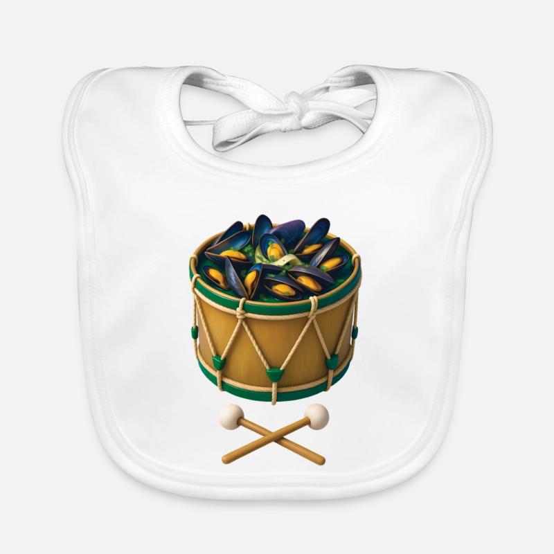 BEATING MUSSELS - Belgium Organic Baby Bibs