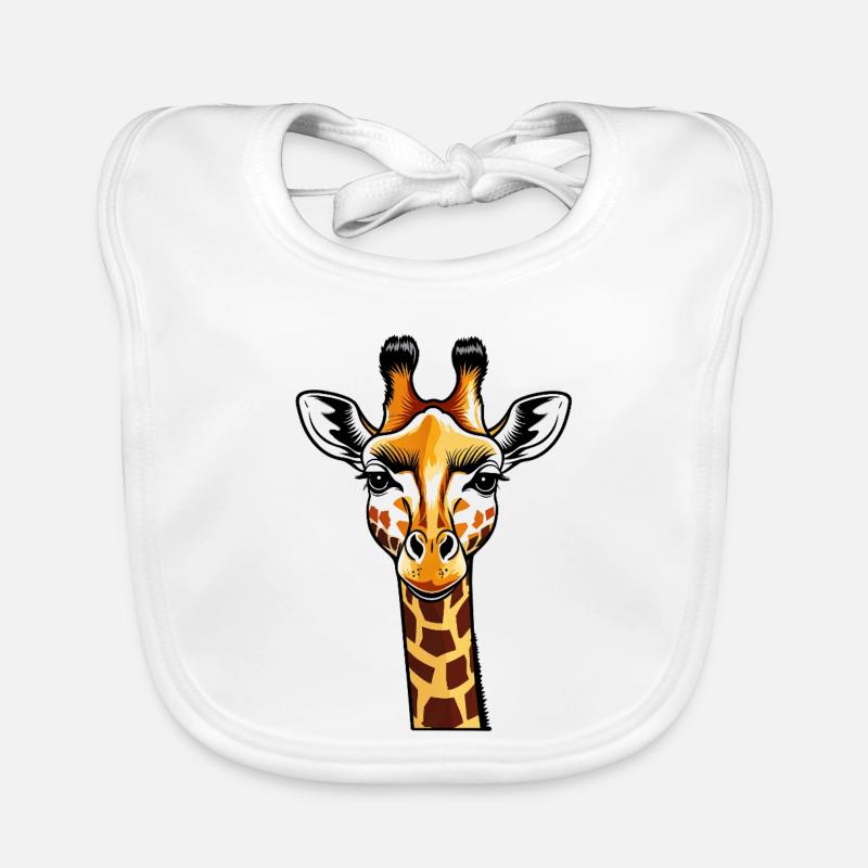 Giraffen Kopf im Pop-Art Stil Baby Bio-Lätzchen