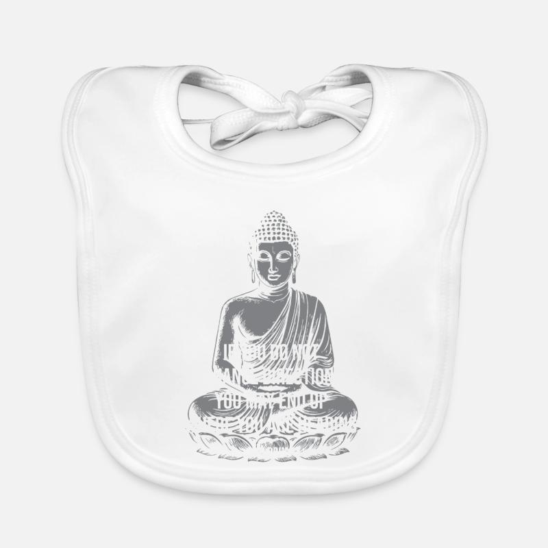 Buddha Change Direction Reminder Organic Baby Bibs