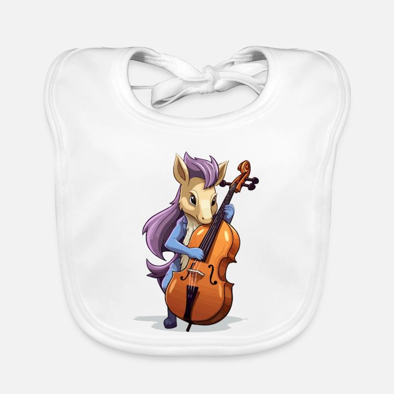 Violoncelle licorne Bavoir bio Bébé