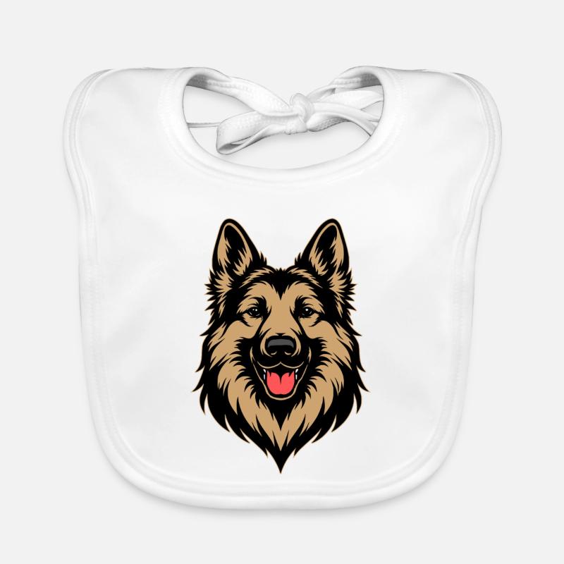 Deutscher Schäferhund Design Baby Bio-Lätzchen