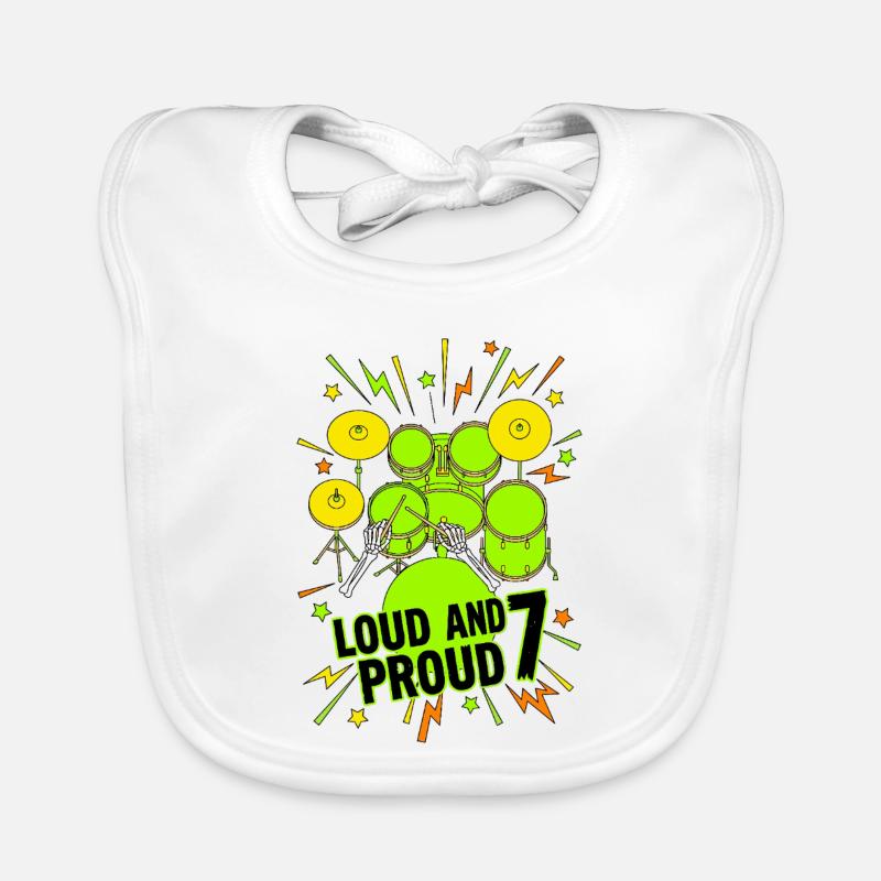 Loud And Proud 7 Schlagzeug Baby Bio-Lätzchen