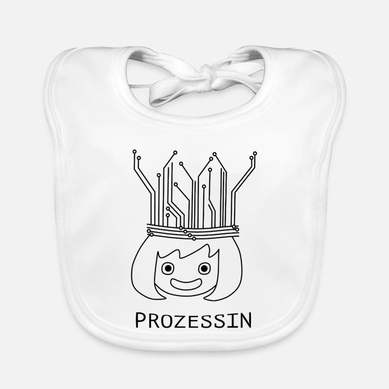 Process with Tech Crown - Organic Baby Bibs - white