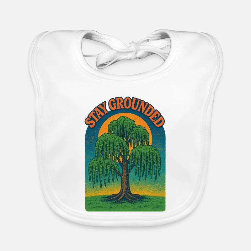 Stay Grounded Willow Sunset Organic Baby Bibs