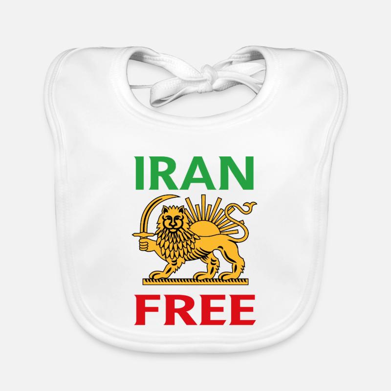 Emblème du Lion libre d’Iran Bavoir bio Bébé