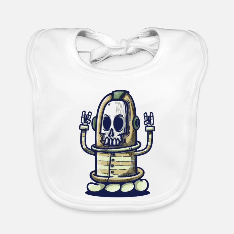 Captain Skeleton Submarine Organic Baby Bibs