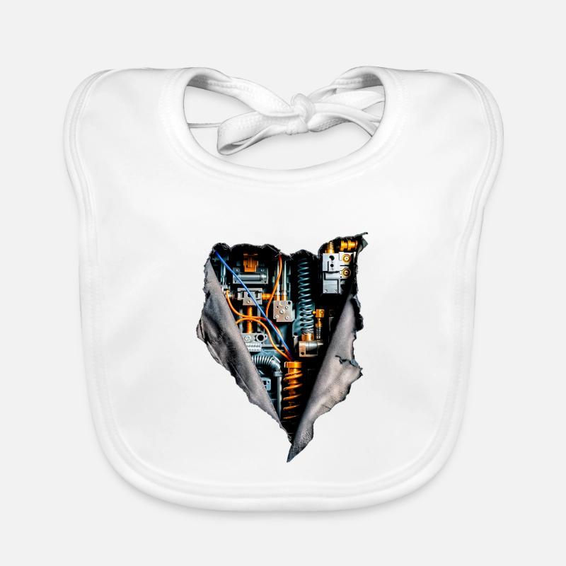 Synthetic Layer 01 Inner Circuitry Organic Baby Bibs