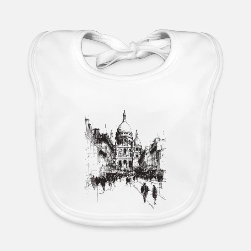 Silhouette de la ville avec dôme Bavoir bio Bébé