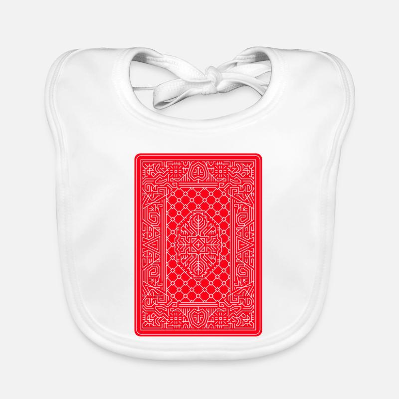 Geometric Playing Card Vector Art Red Organic Baby Bibs