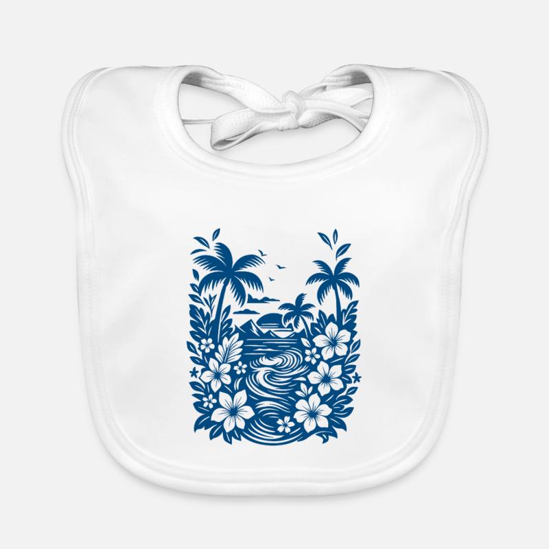 Bleu de plage Bavoir bio Bébé