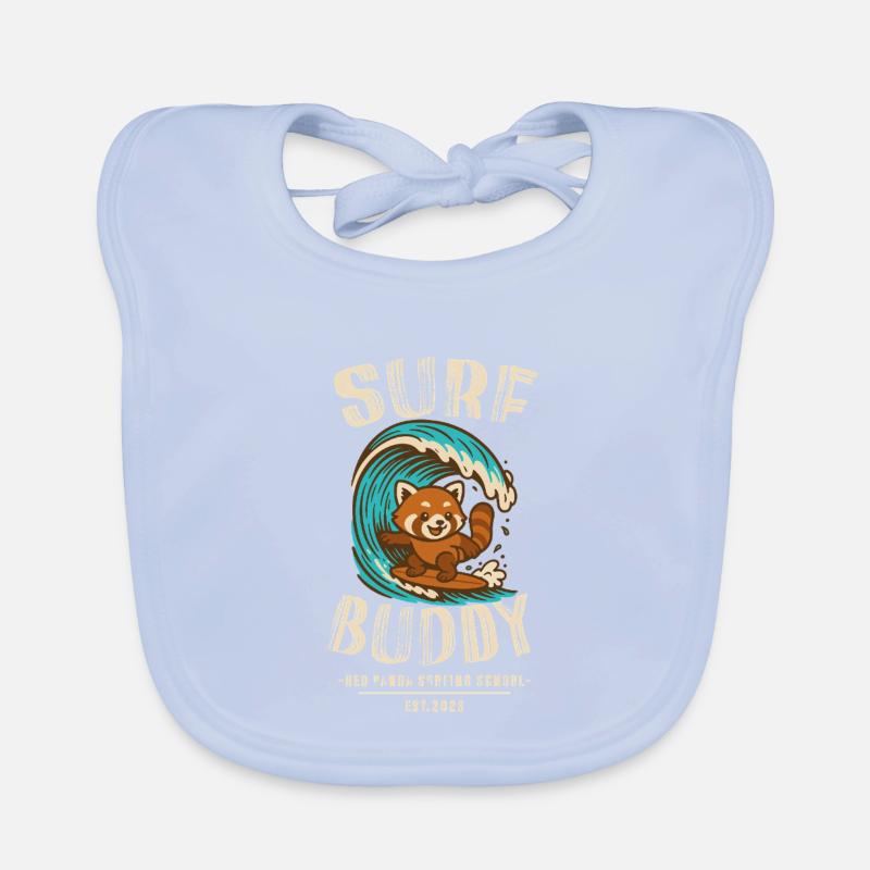 Surf Buddy, Freund auf dem Surfboard Baby Bio-Lätzchen