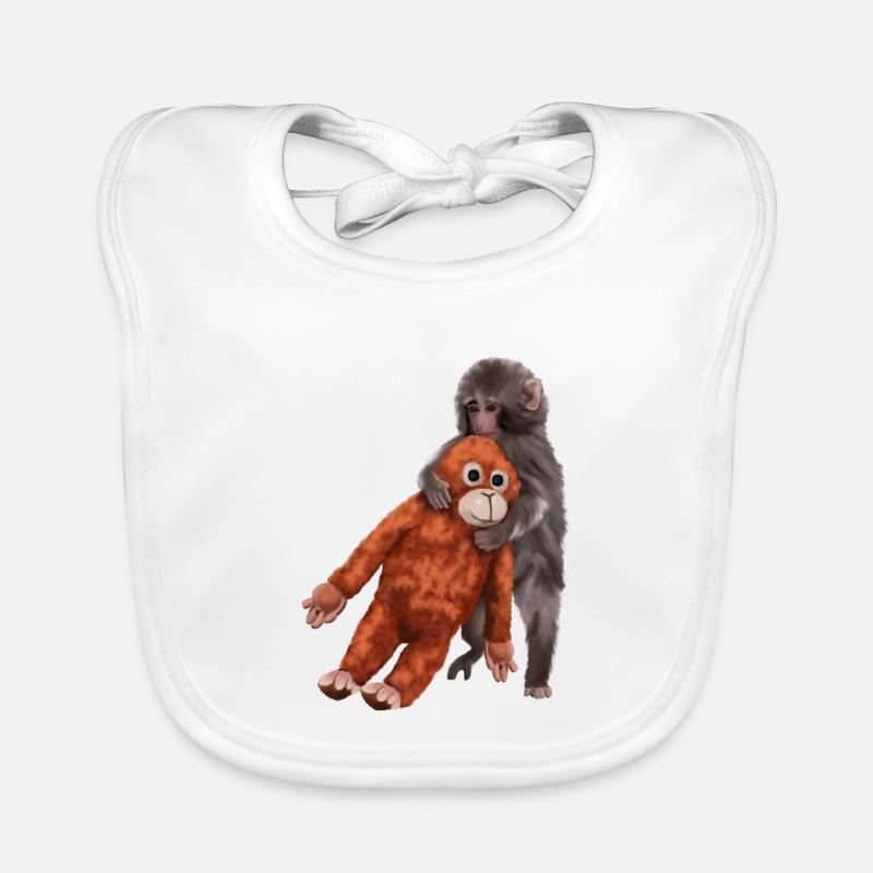 Punch Punch-Kun - Äffchen Baby Bio-Lätzchen