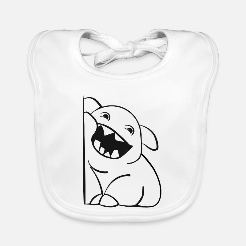 Petit monstre mignon - Bavoir bio Bébé - blanc