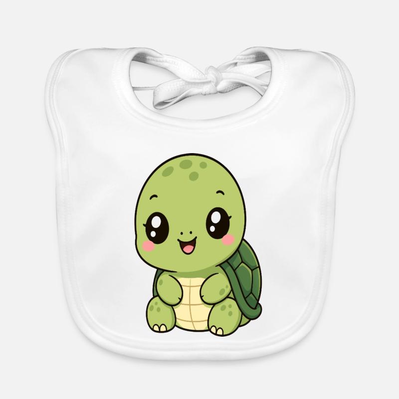 Tortue de Kawaii Bavoir bio Bébé