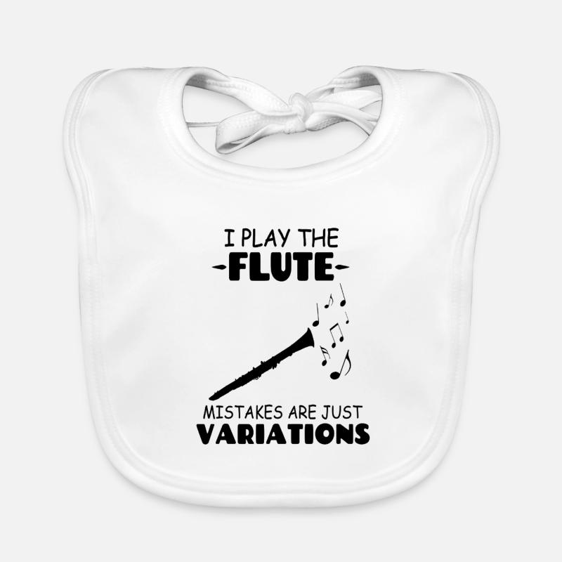 Ich spiele Die Flöte Fehler sind nur Variationen Baby Bio-Lätzchen