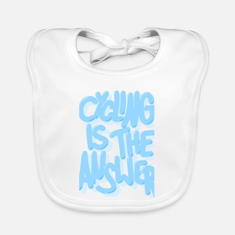 Cycling_is_the_answer_babyblau Baby Bio-Lätzchen