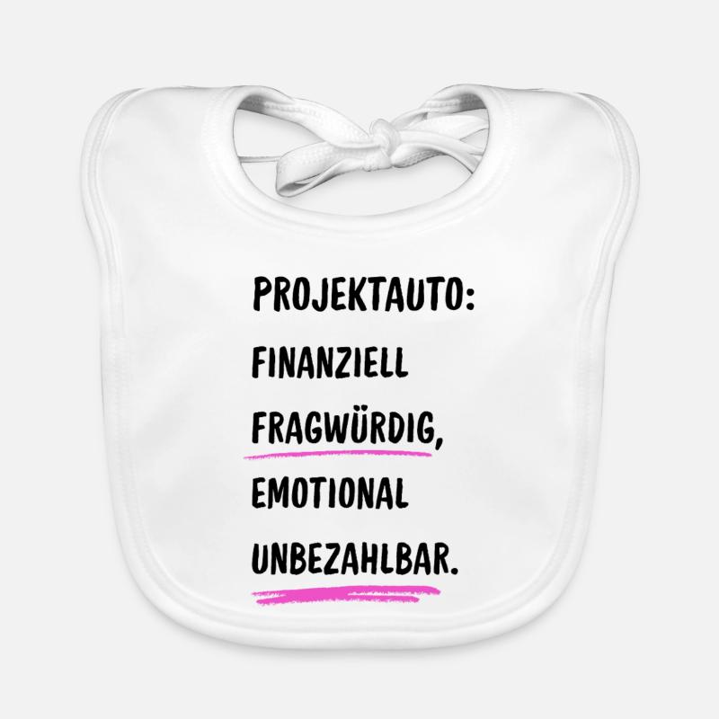 Projektauto - Baby Bio-Lätzchen - Weiß