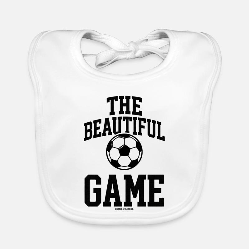 Le Beau Jeu Football - Bavoir bio Bébé - blanc