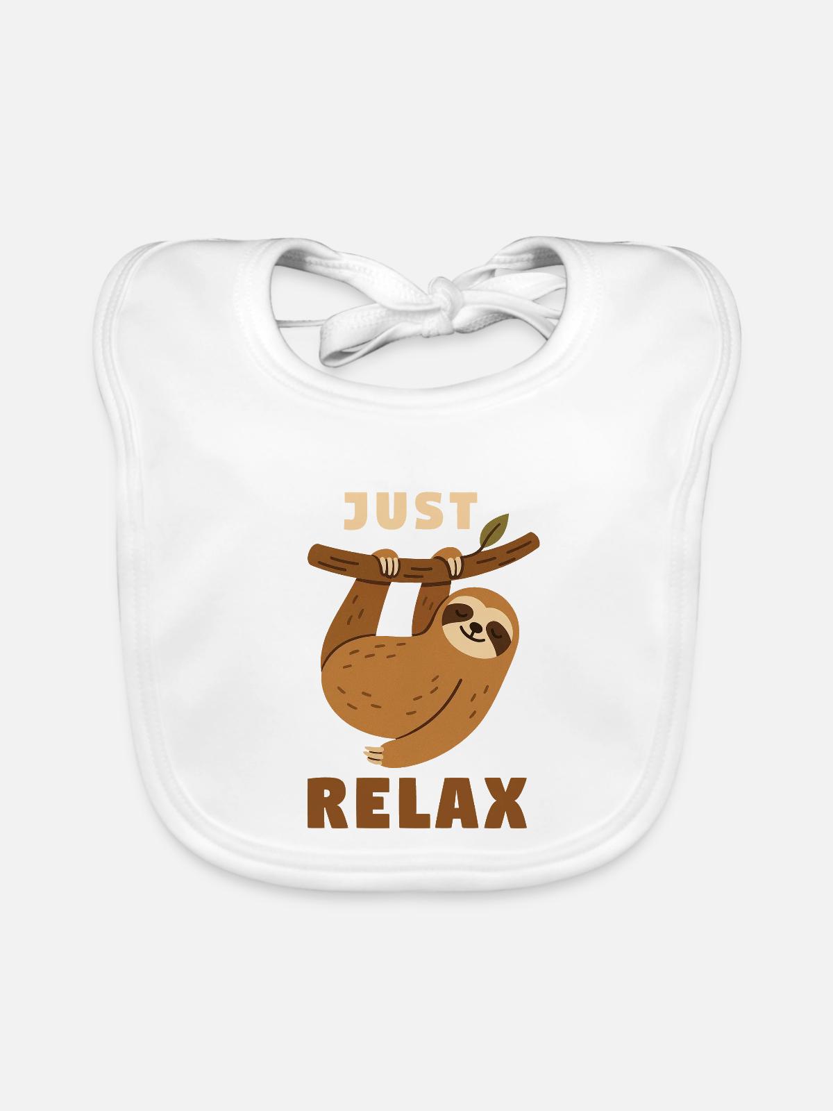 Just relax - Baby Bio-Lätzchen - Weiß - Vorne