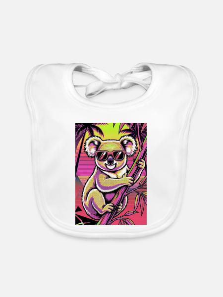 Koala - Baby Bio-Lätzchen - Weiß - Vorne