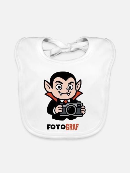 FOTOGRAF - Baby Bio-Lätzchen - Weiß - Vorne