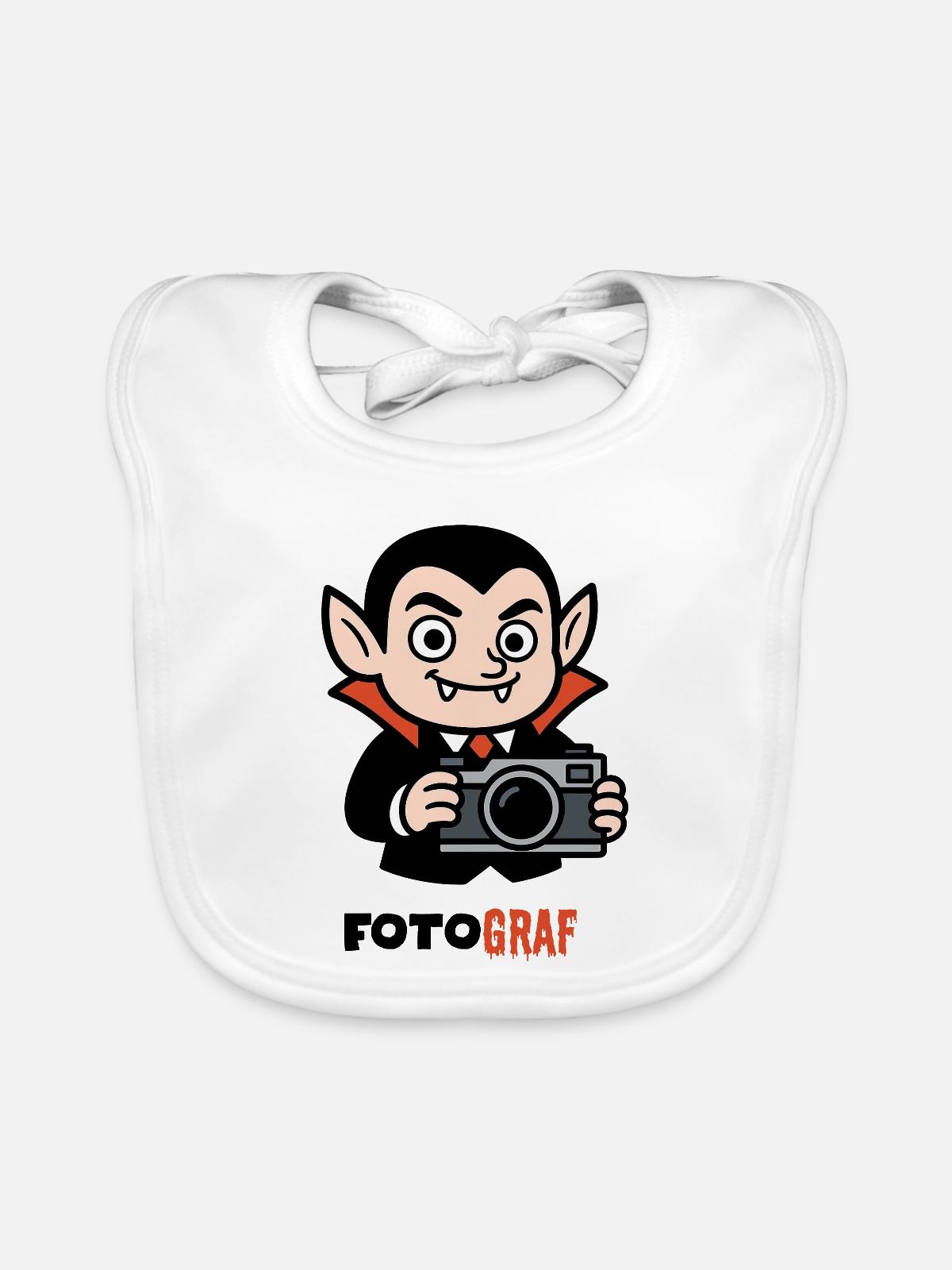 FOTOGRAF - Baby Bio-Lätzchen - Weiß - Vorne