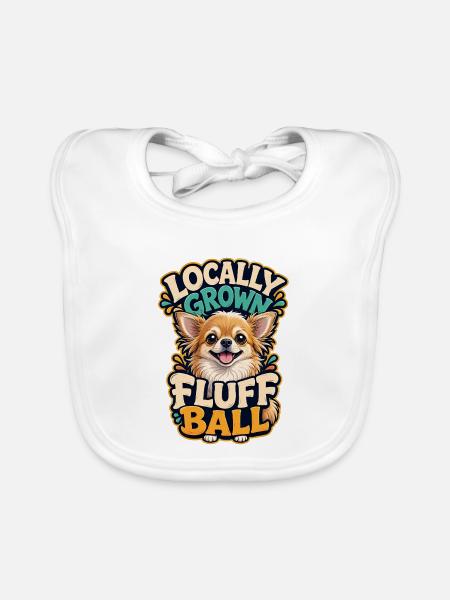 Chihuahua - Baby Bio-Lätzchen - Weiß - Vorne