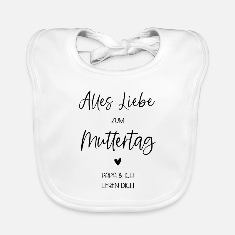 Glückwunsch zum Muttertag Geschenkidee Baby Bio-Lätzchen