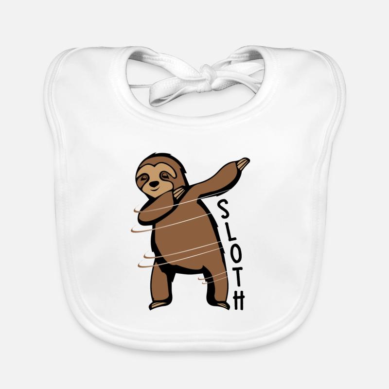 dubbing sloth Organic Baby Bibs