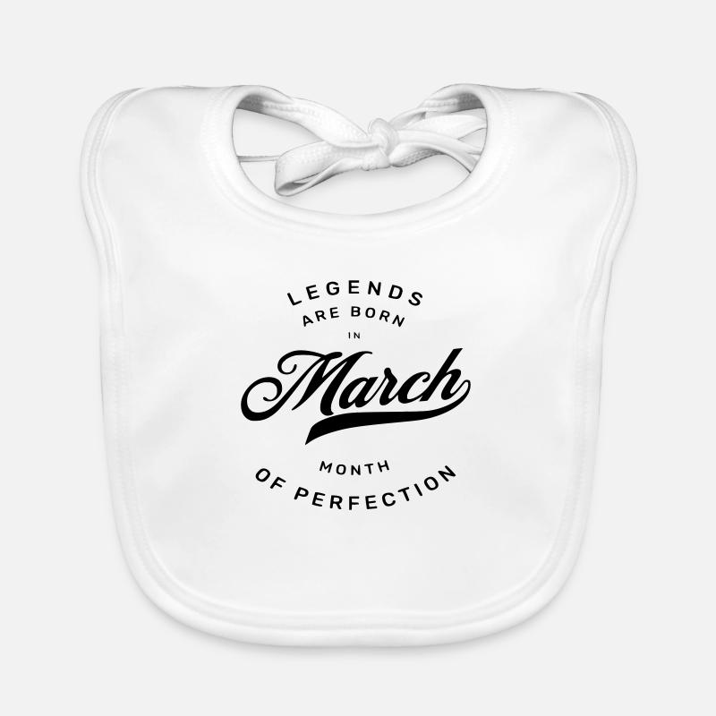 ANNIVERSAIRE MARS - Bavoir bio Bébé - blanc