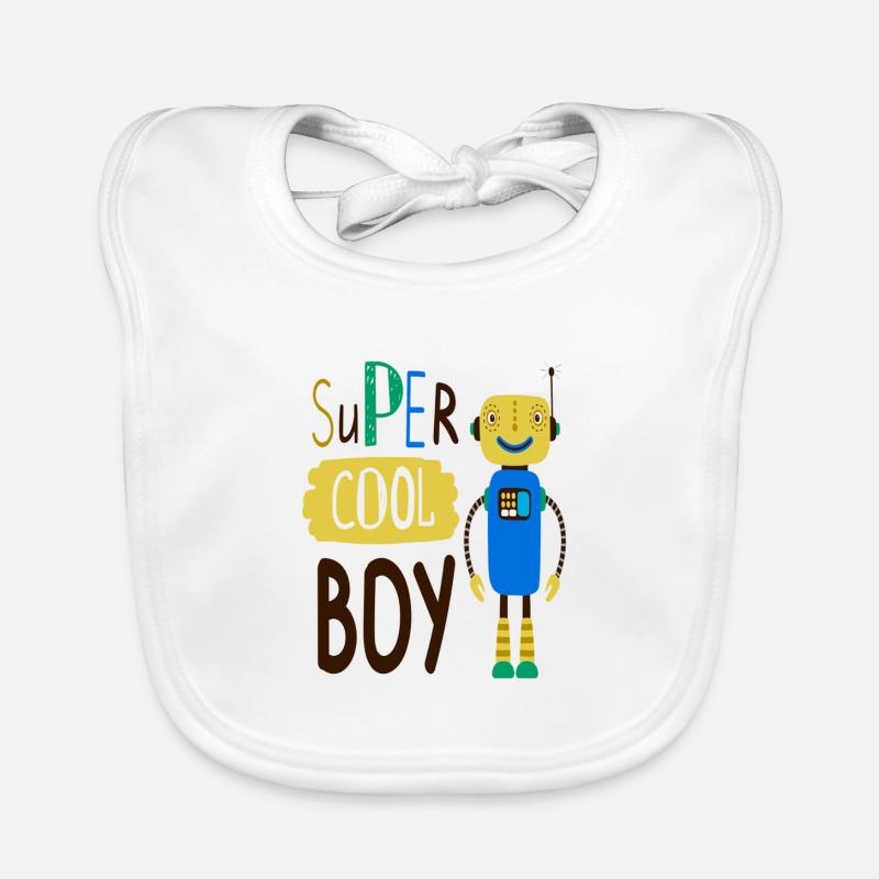 Roboter Junge Baby Bio-Lätzchen