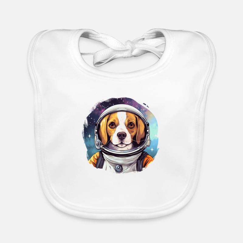 Dog as an astronaut Organic Baby Bibs