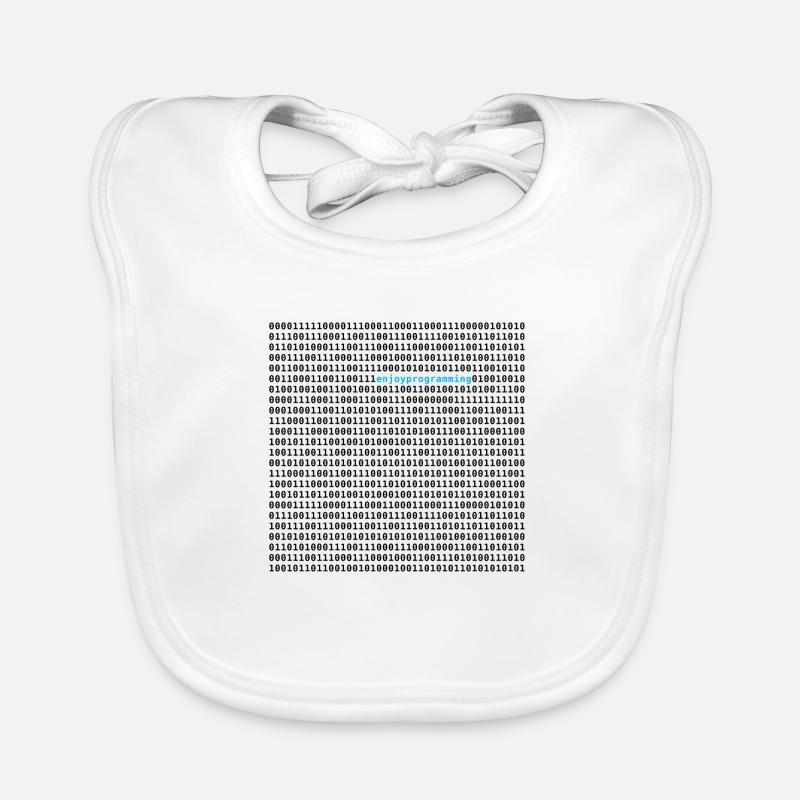 enjoy progamming computer - Baby Bio-Lätzchen - Weiß