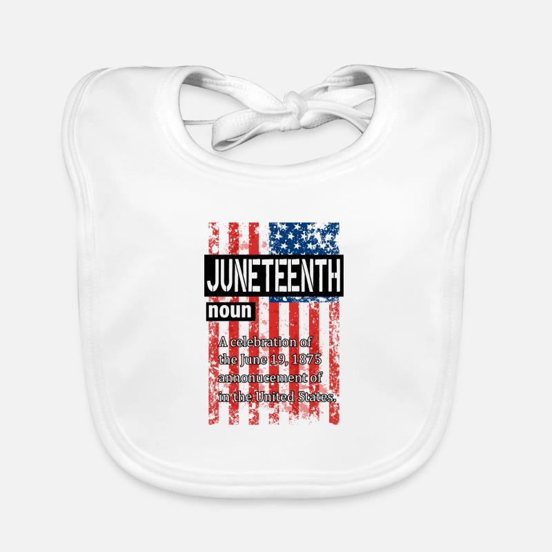 Juneteenth Black History Day Pride Gift Organic Baby Bibs