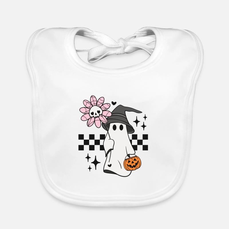 Halloween Geist Kürbis Süßes oder Saures Baby Bio-Lätzchen
