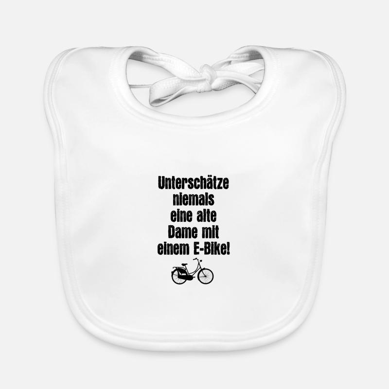 Unterschätze niemals eine alte Dame mit E-Bike Baby Bio-Lätzchen