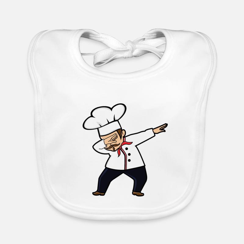 Funny Cute Dabbing Chef Gift Idea Organic Baby Bibs