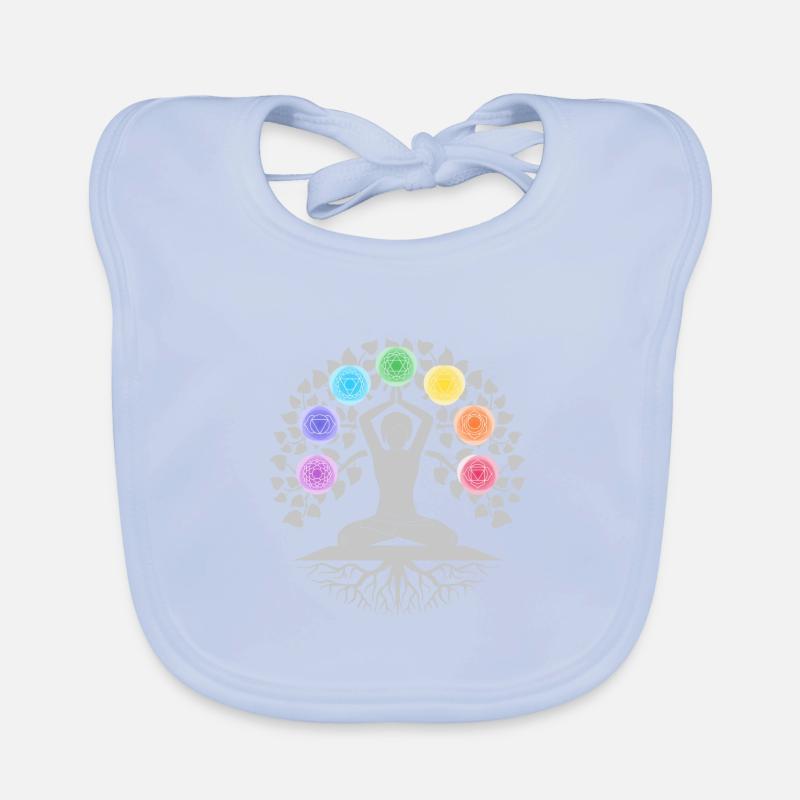 Chakra Lebensbaum Baby Bio-Lätzchen