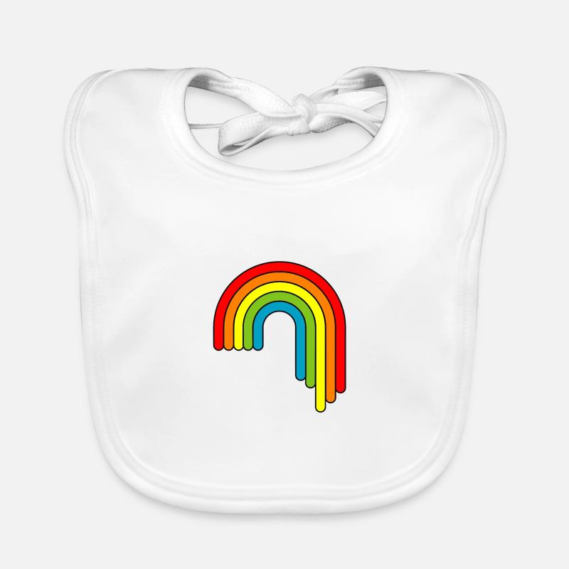 Arc-en-ciel de Régenbogen Bavoir bio Bébé