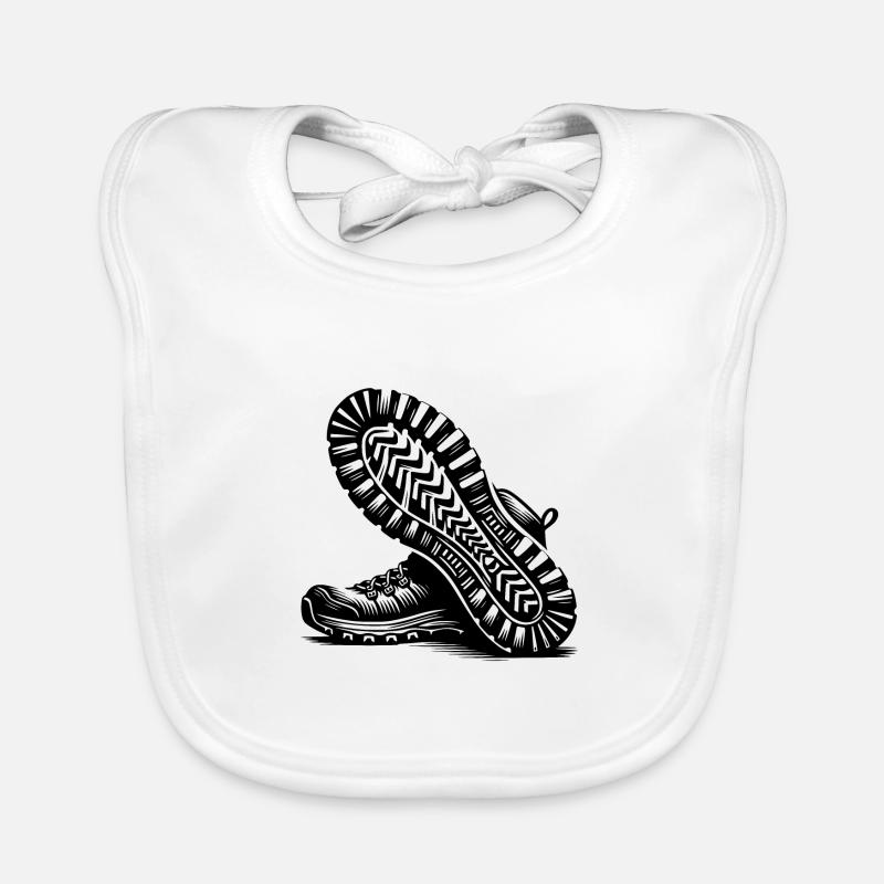 Hiking boots with deep tread Organic Baby Bibs