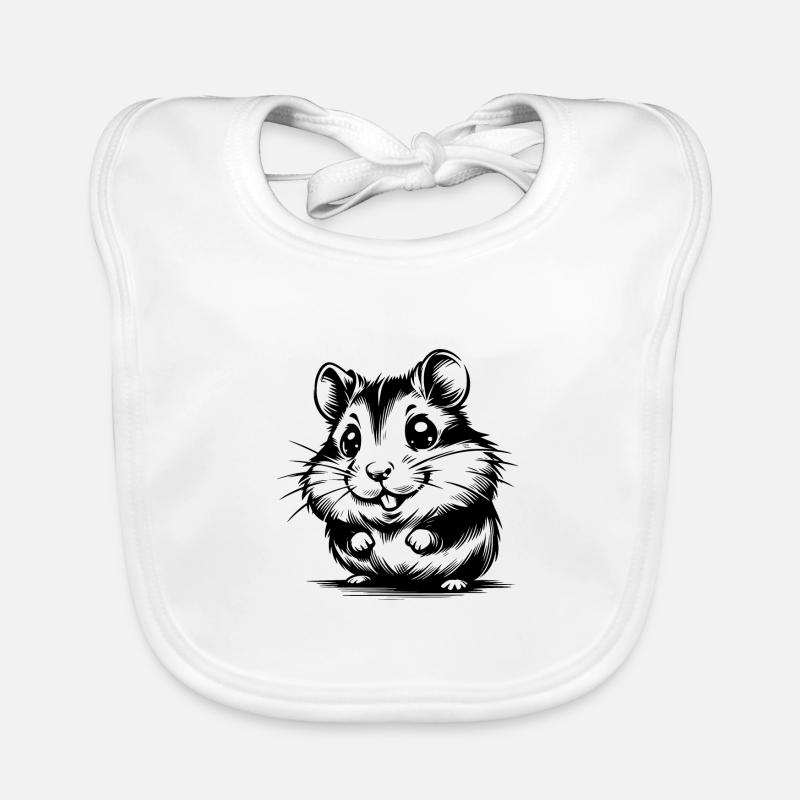 Bébé hamster mignon enfants dessin Bavoir bio Bébé