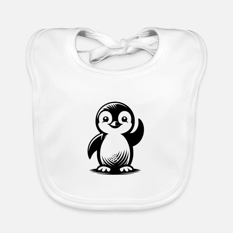 Illustration de pingouin de dessin animé mignon Bavoir bio Bébé