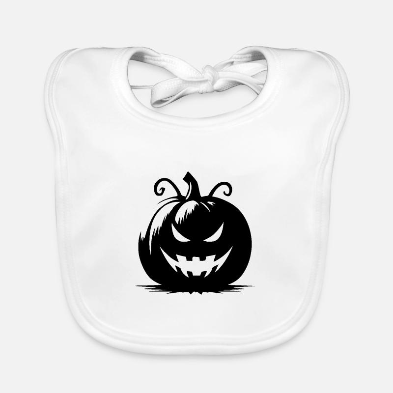 Scary Magic Halloween Pumpkin Lantern Organic Baby Bibs