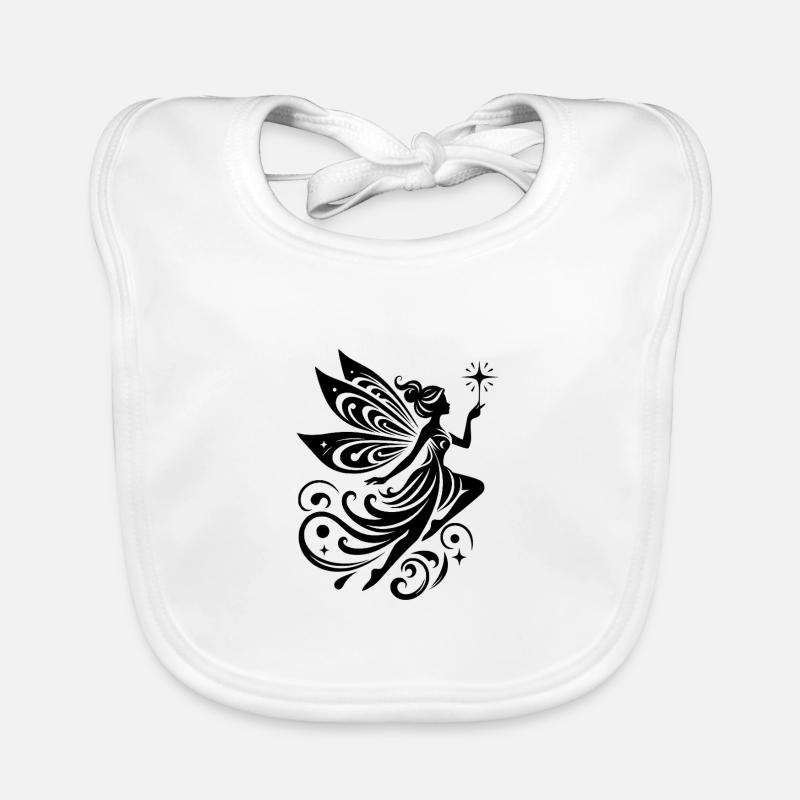 Fée de conte de fées avec silhouette magique Bavoir bio Bébé